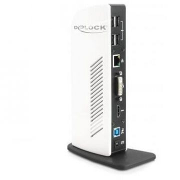 Delock Delock Usb 3.0 Port Replicator (Mic,Audio,Hdmi,Dvi, Lan, 4x Usb 2.0, 2x Usb 3.0)