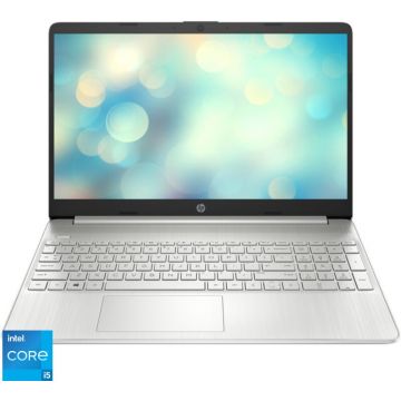 HP Laptop HP 15.6'' 15s-fq5026nq, FHD, Procesor Intel® Core™ i5-1235U (12M Cache, up to 4.40 GHz, with IPU), 16GB DDR4, 512GB SSD, Intel Iris Xe, Free DOS, Silver