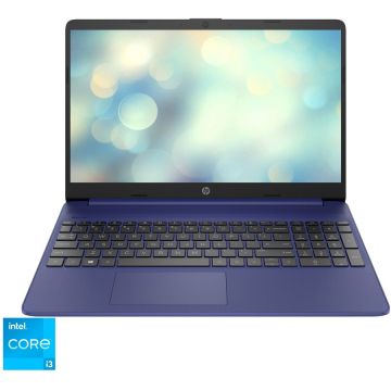 HP Laptop HP 15s-fq2022nq, Intel Core i3-1115G4, 15.6 inch FHD, 8GB RAM, 512GB SSD, Free DOS, Albastru
