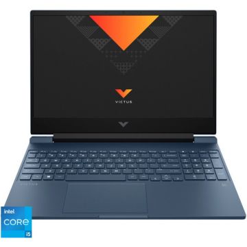 HP Laptop HP Gaming 15.6'' Victus 15-fa0022nq, FHD, Procesor Intel® Core™ i5-12500H (18M Cache, up to 4.50 GHz), 16GB DDR4, 512GB SSD, GeForce GTX 1650 4GB, Free DOS, Performance Blue