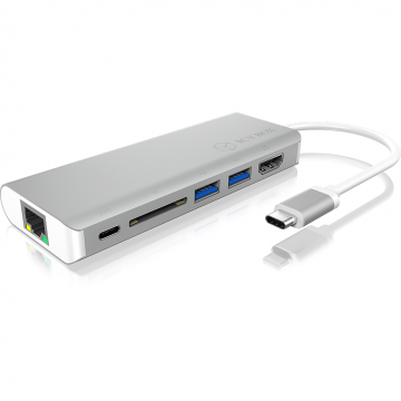 ICYBOX Icy Box Docking Station USB Type-C for Notebooks, 2xUSB 3.0, RJ45, USB Type-C