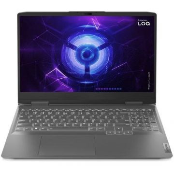 Lenovo Laptop Gaming Lenovo LOQ 15IRH8, Intel Core i5-13420H, 15.6 inch FHD, 16GB RAM, 512GB SSD, nVidia RTX 4050 6GB, Free DOS, Gri