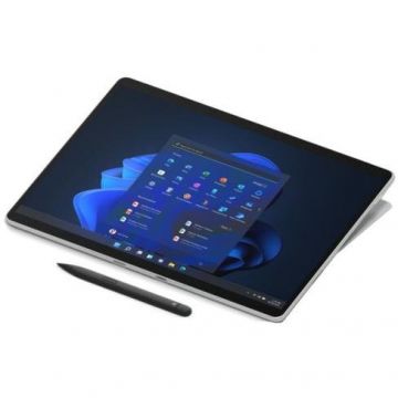 Microsoft Tableta Microsoft Surface Pro 8, Intel Core i5-1145G7, 13 inch PixelSense, 8GB RAM, 256GB SSD, 8MP, Wi-Fi, Bluetooth, 4G, Windows 10 Pro, Argintiu