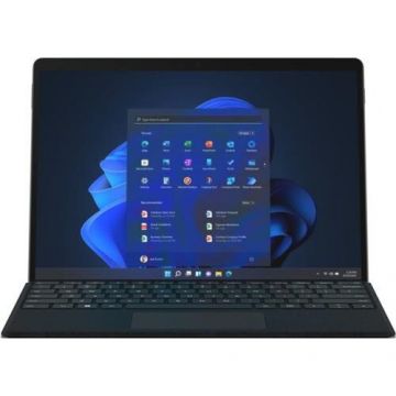 Microsoft Tableta Microsoft Surface Pro 8, Intel Core i5-1145G7, 13 inch PixelSense, 8GB RAM, 512GB SSD, 8MP, Wi-Fi, Bluetooth, Windows 11 Pro, Negru