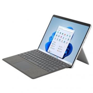 Microsoft Tableta Microsoft Surface Pro 8, Intel Core i7-1185G7, 13 inch PixelSense, 16GB RAM, 256GB SSD, 8MP, Wi-Fi, Bluetooth, Windows 11 Pro, Argintiu