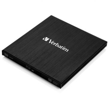 Verbatim Blu-Ray Writer extern Verbatim Slimline 43890, USB 3.0, Negru
