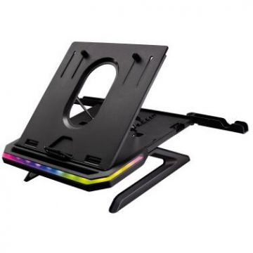 Verbatim Stand laptop SureFire by Verbatim Portus X1, RGB LED, USB, Black