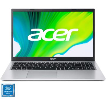 Acer Laptop Acer Aspire 3 A315-35 cu procesor Intel® Celeron® N4500 pana la 2.80 GHz, 15.6, Full HD, 8GB, 256GB SSD, Intel® UHD Graphics, No OS, Silver