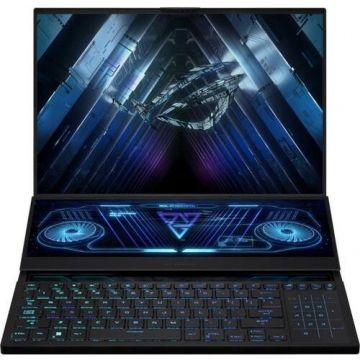 Asus Laptop Gaming Asus ROG Zephyrus Duo GX650PY, AMD Ryzen 9 7945HX, 16 inch QHD+, 32GB RAM, 2TB SSD, nVidia RTX 4090 16GB, Windows 11 Pro, Negru