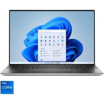Dell Laptop Dell XPS 9720, 17 inch UHD+ Touch, Intel Core i7-12700H, 16GB RAM, 1TB SSD, nVidia RTX 3060 6GB, Windows 11 Pro, Argintiu