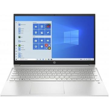 HP Laptop HP Pavilion 15-eh1318nw, AMD Ryzen 7 5700U, 15.6 inch FHD, 16GB RAM, 512GB SSD, Windows 10 Home, Argintiu