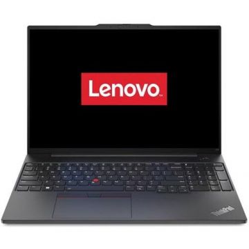 Lenovo Laptop Lenovo ThinkPad E16, AMD Ryzen 5 7530U, 16 inch WUXGA, 16GB RAM, 512GB SSD, No OS, Negru