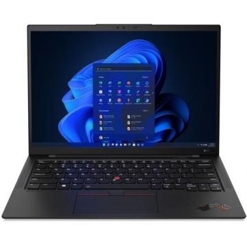 Lenovo Laptop Lenovo ThinkPad X1 Carbon, Gen 11, Intel Core i7-1355U, 14 inch WUXGA, 16GB RAM, 512GB SSD, Windows 11 Pro, Negru