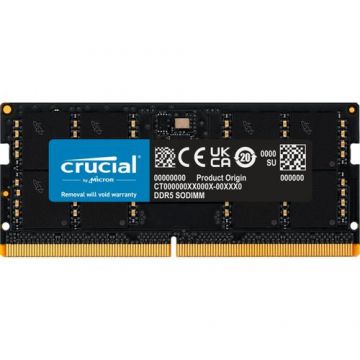 Memorie Laptop Crucial, 32GB, SODIMM DDR5, 4800MHz, CL40, 1.1V