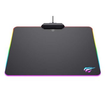 Mousepad gaming Havit MP909, 35x26.7 cm, Iluminat RGB, Negru