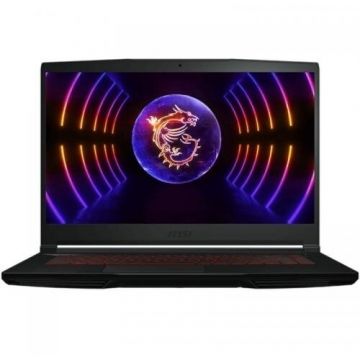 MSI Laptop Gaming MSI GF63 Thin, Intel Core i5-12450H, 15.6 FHD, 8GB RAM, 512GB SSD, GeForce RTX 2050 4GB, Fara OS