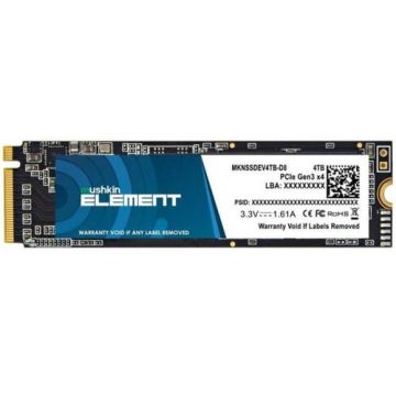 SSD Mushkin ELEMENT, 4TB, M.2 2280, PCIe 3.0 x4 NVMe