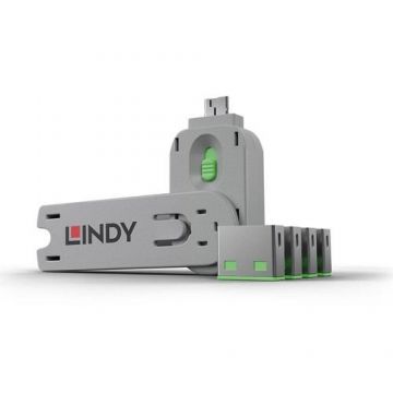 USB Type A Port Blocker Key Lindy LY-40453, 4 bucati