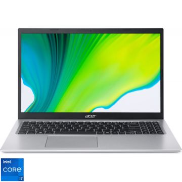 Laptop Acer 15.6'' Aspire 5 A515-56, FHD, Procesor Intel® Core™ i7-1165G7 (12M Cache, up to 4.70 GHz, with IPU), 16GB DDR4, 1TB SSD, Intel Iris Xe, No OS, Pure Silver