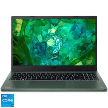 Laptop Acer Aspire Vero AV15-53P cu procesor Intel® Core™ i5-1335U pana la 4.6 GHz, 15.6inch, Full HD, IPS, 16GB DDR5, 512GB SSD, Intel® UHD Graphics, No OS, Verde