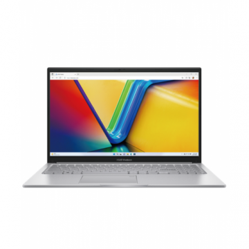 Laptop ASUS Vivobook X1504ZA (Procesor Intel Core i5-1235U (12M Cache, up to 4.40 GHz) 15.6inch FHD, 8GB, 512GB SSD, Intel Iris Xe Graphics, Argintiu)
