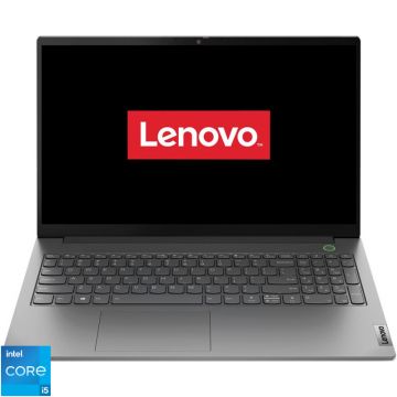 Laptop Lenovo 15.6'' ThinkBook 15 G4 IAP, FHD IPS, Procesor Intel® Core™ i5-1235U (12M Cache, up to 4.40 GHz, with IPU), 16GB DDR4, 512GB SSD, Intel Iris Xe, No OS, Mineral Gray