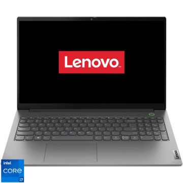 Laptop Lenovo 15.6'' ThinkBook 15 G4 IAP, FHD IPS, Procesor Intel® Core™ i7-1255U (12M Cache, up to 4.70 GHz), 16GB DDR4, 512GB SSD, Intel Iris Xe, No OS, Mineral Gray