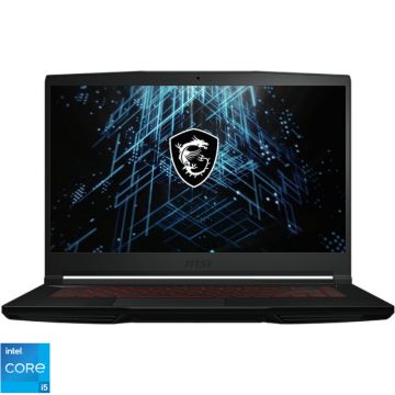 Laptop MSI Gaming 15.6'' GF63 Thin 11SC, FHD, Procesor Intel® Core™ i5-11400H (12M Cache, up to 4.50 GHz), 16GB DDR4, 512GB SSD, GeForce GTX 1650 4GB, Free DOS, Black