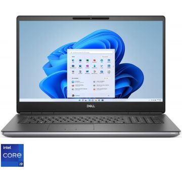 Laptop DELL 17.3'' Precision 7760 (seria 7000), FHD, Procesor Intel® Core™ i9-11950H, 16GB DDR4, 512GB SSD, RTX A4000 8GB, Win 11 Pro, 3Yr BOS