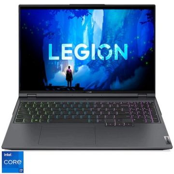 Laptop gaming Lenovo Legion 5 Pro 16IAH7H cu procesor Intel Core i7-12700H, 16, WQXGA, 16GB, 512GB SSD, NVIDIA GeForce RTX 3060 6GB, No OS, Storm Grey
