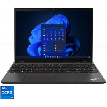 Laptop Lenovo 16'' ThinkPad T16 Gen 1, WUXGA IPS, Procesor Intel® Core™ i7-1260P, 16GB DDR4, 512GB SSD, Intel Iris Xe, Win 11 Pro, Thunder Black