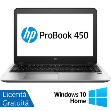Laptop Refurbished HP ProBook 450 G4, Intel Core i5-7200U 2.50GHz, 8GB DDR4, 240GB SSD, DVD-RW, 15.6 Inch, Tastatura Numerica, Webcam + Windows 10 Home