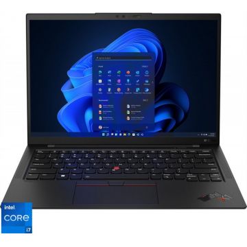 Ultrabook Lenovo 14'' ThinkPad X1 Carbon Gen 10, 2.8K OLED, Procesor Intel® Core™ i7-1260P (18M Cache, up to 4.70 GHz), 32GB DDR5, 1TB SSD, Intel Iris Xe, 5G, Win 11 Pro, Black Weave