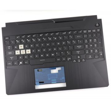 Tastatura Asus TUF Gaming FA506 Neagra cu Palmrest Negru iluminata backlit