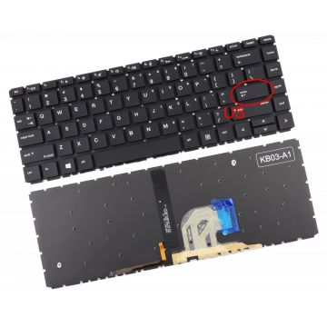 Tastatura HP ProBook 445 G7 iluminata layout US fara rama enter mic