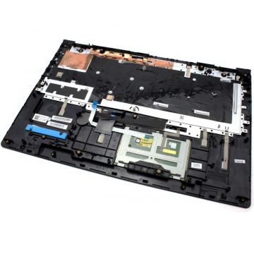 Tastatura Lenovo 5CB0L66062 Neagra cu Palmrest negru si Touchpad iluminata backlit