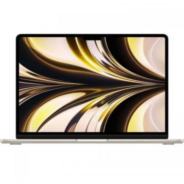 Apple Laptop Apple MacBook Air, Apple M2, 13.6 inch, 16GB RAM, 256GB SSD, macOS Monterey, Auriu
