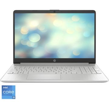 HP Laptop HP 15s-fq2016nq cu procesor Intel® Core™ i5-1135G7 pana la 4.20 GHz, 15.6, Full HD, 8GB, 256GB SSD, Intel® Iris® Xᵉ Graphics, Free DOS, Argintiu