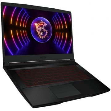 Laptop Gaming Thin GF63 12UDX-495XPL i5-12450H 15.6inch Full HD Intel Core i5 8GB DDR4-SDRAM 512GB SSD NVIDIA GeForce RTX 3050 Wi-Fi 6 (802.11ax) NoOS Negru