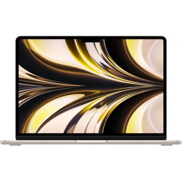 Laptop Apple 13.6'' MacBook Air 13 with Liquid Retina, Apple M2 chip (8-core CPU), 8GB, 256GB SSD, Apple M2 8-core GPU, macOS Monterey, Starlight, INT keyboard, 2022