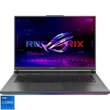 Laptop Gaming ASUS ROG Strix G18 G814JV cu procesor Intel® Core™ i7-13650HX pana la 4.90 GHz, 18inch, QHD+, IPS, 240Hz, 16GB DDR5, 1TB SSD, NVIDIA® GeForce RTX™ 4060 8GB GDDR6 TGP 140W, No OS, Eclipse Gray