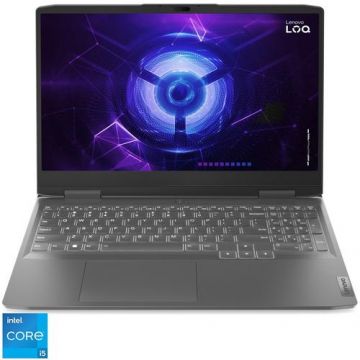 Laptop Gaming Lenovo LOQ 15IRH8 cu procesor Intel® Core™ i5-12450H pana la 4.4 GHz, 15.6inch, Full HD, IPS, 144Hz, G-SYNC, 16GB, 512GB SSD, NVIDIA GeForce RTX 4050 6GB GDDR6, No OS, Gri