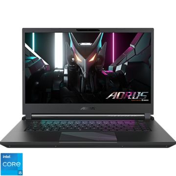 Laptop GIGABYTE Gaming 15.6'' AORUS 15 9KF, FHD 144Hz, Procesor Intel® Core™ i5-12500H (18M Cache, up to 4.50 GHz), 16GB DDR5, 512GB SSD, GeForce RTX 4060 8GB, Free DOS, Black