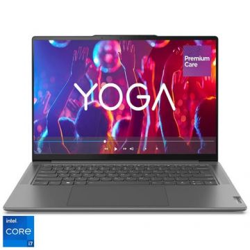 Laptop Lenovo Yoga Pro 7 14IRH8 cu procesor Intel® Core™ i7-13700H pana la 5.0 GHz, 14.5inch, 3K, IPS, 16GB, 1TB SSD, NVIDIA® GeForce RTX™ 4050 6GB GDDR6, No OS, Gri