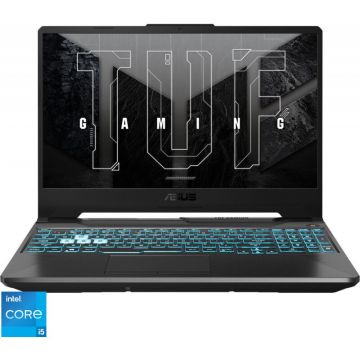 Laptop ASUS Gaming 15.6'' TUF F15 FX506HE, FHD 144Hz, Procesor Intel® Core™ i5-11400H (12M Cache, up to 4.50 GHz), 16GB DDR4, 512GB SSD, GeForce RTX 3050 Ti 4GB, No OS, Graphite Black