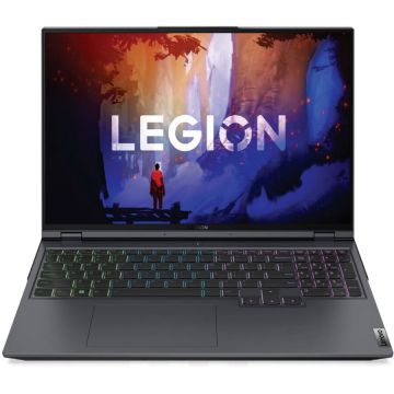 Laptop gaming Lenovo Legion 5 Pro 16ARH7H cu procesor AMD Ryzen 9 6900HX, 16, WQXGA, IPS, 2x16GB, 1TB SSD, NVIDIA GeForce RTX 3070 Ti 8GB, No OS, Storm Grey