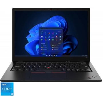 Laptop Lenovo 13.3'' ThinkPad L13 Gen 3, WUXGA IPS, Procesor Intel® Core™ i5-1235U (12M Cache, up to 4.40 GHz, with IPU), 8GB DDR4, 512GB SSD, Intel Iris Xe, Win 11 DG Win 10 Pro, Thunder Black