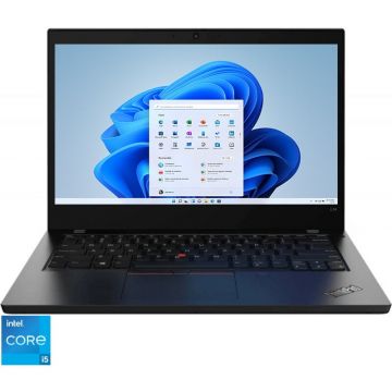 Laptop Lenovo 14'' ThinkPad L14 Gen 2, FHD IPS, Procesor Intel® Core™ i5-1135G7, 16GB DDR4, 512GB SSD, Intel Iris Xe, Win 11 DG Win 10 Pro, Black