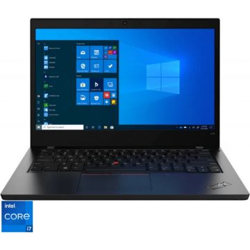 Laptop Lenovo 14'' ThinkPad L14 Gen 2, FHD IPS, Procesor Intel® Core™ i7-1165G7, 16GB DDR4, 512GB SSD, Intel Iris Xe, Win 10 Pro, Black