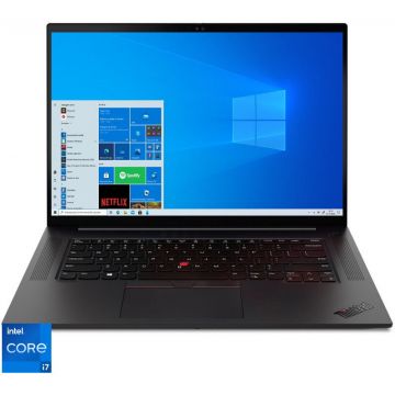 Laptop Lenovo 16'' ThinkPad X1 Extreme Gen 4, WQUXGA IPS, Procesor Intel® Core™ i7-11800H (24M Cache, up to 4.60 GHz), 32GB DDR4, 512GB SSD, GeForce RTX 3060 6GB, Win 10 Pro, Black Weave